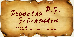 Prvoslav Filipendin vizit kartica